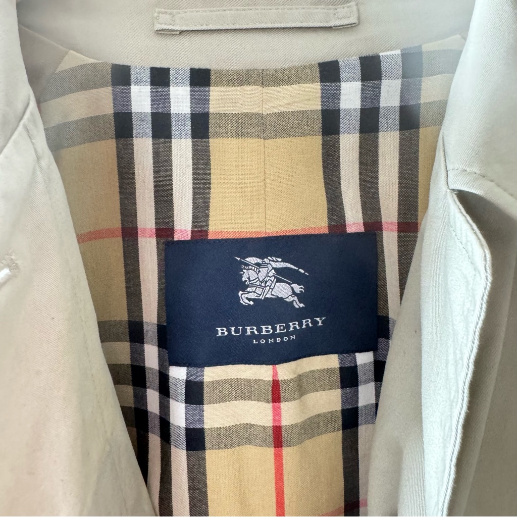 Burberry Beige Trench Coat With Signature Nova Check Trim — image 2 of 8